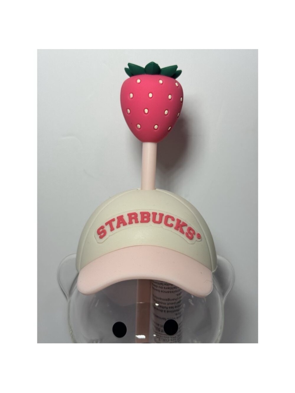 Starbucks 20oz Bearista 2026 Summer limited edition pink vibes bear glass cup - Picture 3 of 9